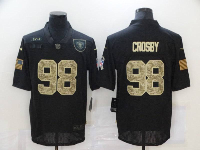 Men's Las Vegas Raiders Maxx Crosby #98 Black Player Game Jersey1 football jersey product view 1