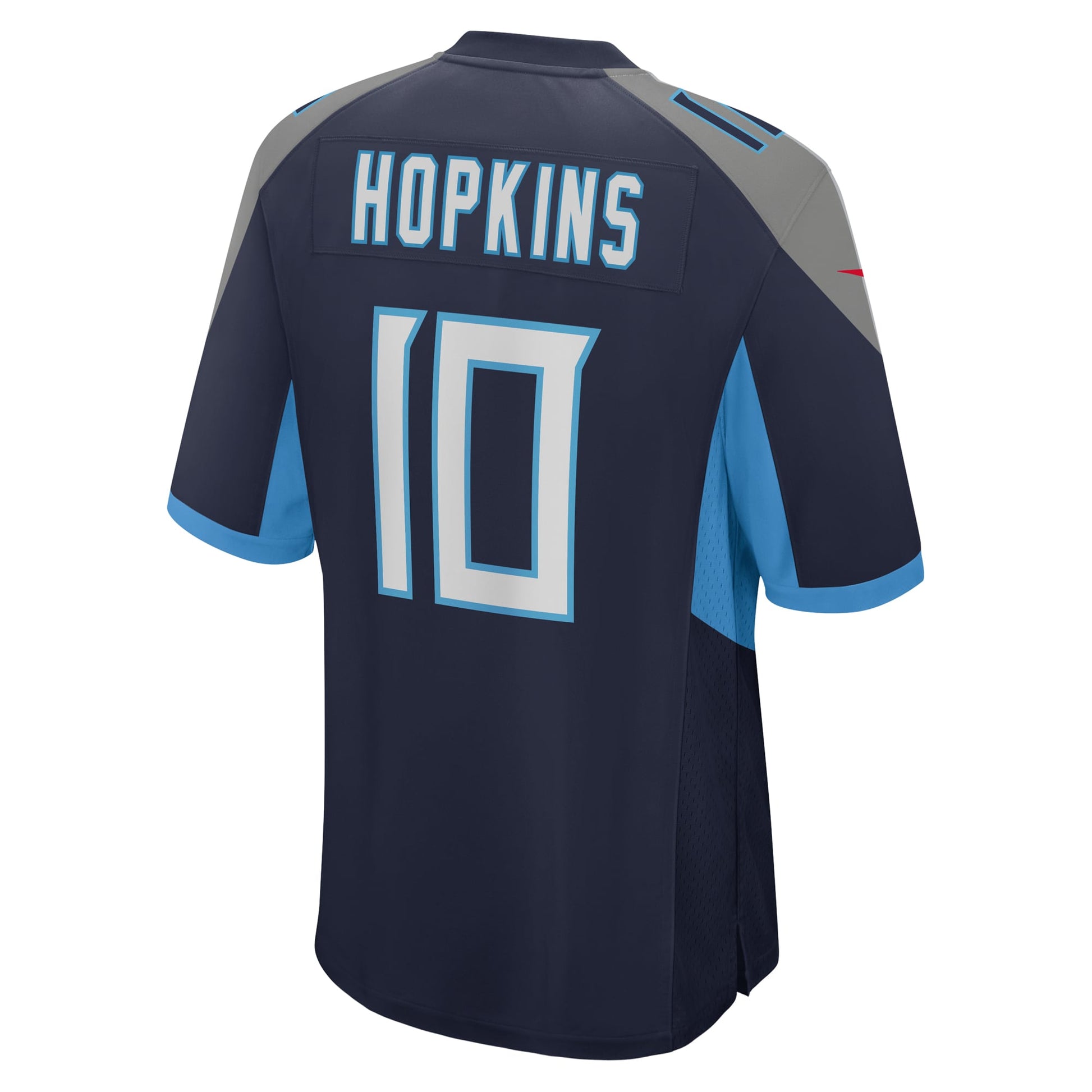 DeAndre Hopkins Tennessee Titans Game Jersey - Navy football jersey product view 3