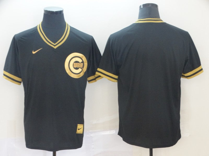 Men's Chicago Cubs1 Black Blank Replica Jersey baseball jersey product view 1