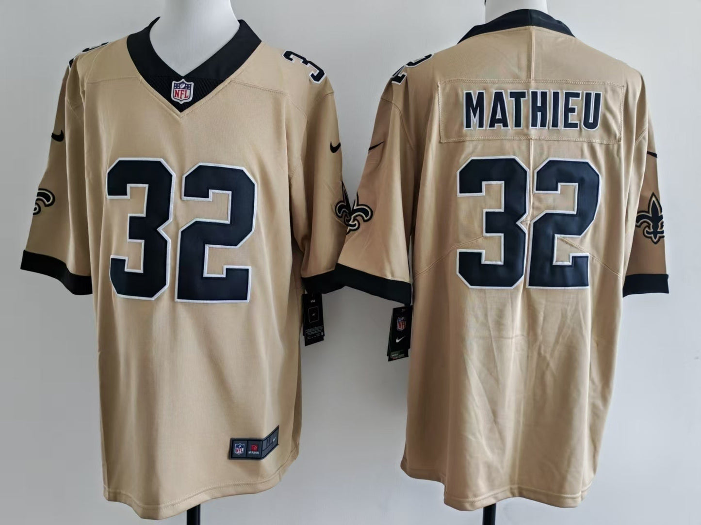 Men's New Orleans Saints Tyrann Mathieu Jersey-Gold football jersey product view 1