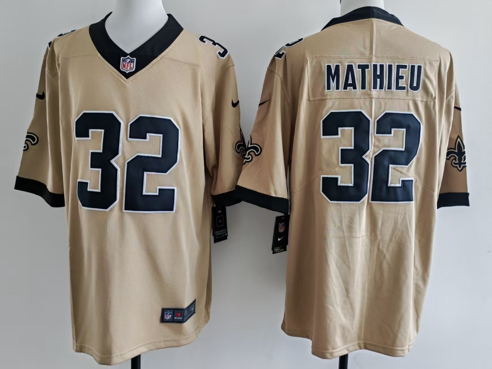 Men's New Orleans Saints Tyrann Mathieu Jersey-Gold football jersey product view 1