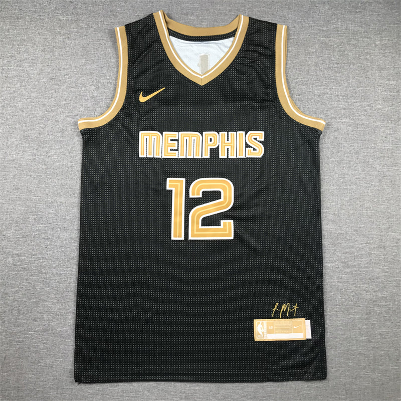 Grizzlies #12 Black Select Edition Jersey basketball jersey product view 1