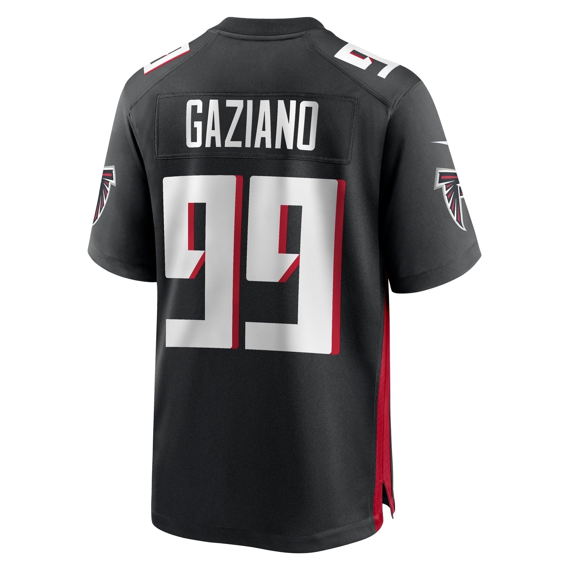 Joe Gaziano Atlanta Falcons Team Game Jersey - Black football jersey product view 3