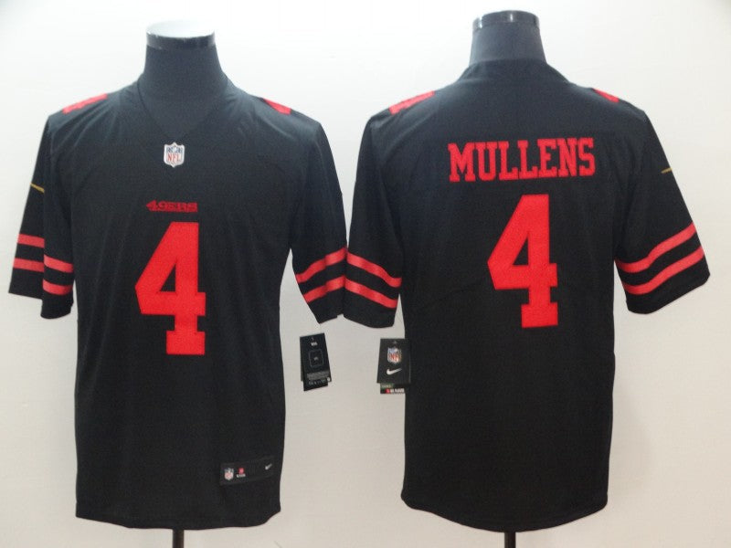 Men's San Francisco 49ers Nick Mullens Black Game Jersey football jersey product view 1