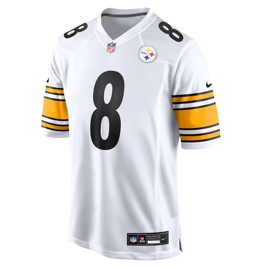 Men's Pittsburgh Steelers Aaron Rodgers White Game Jersey football jersey product view 3