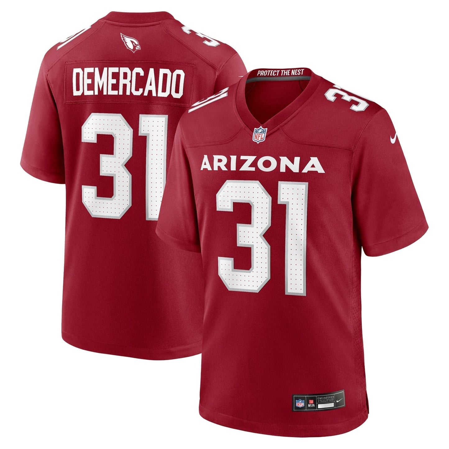 Emari Demercado Arizona Cardinals Team Game Jersey - Cardinal football jersey product view 1