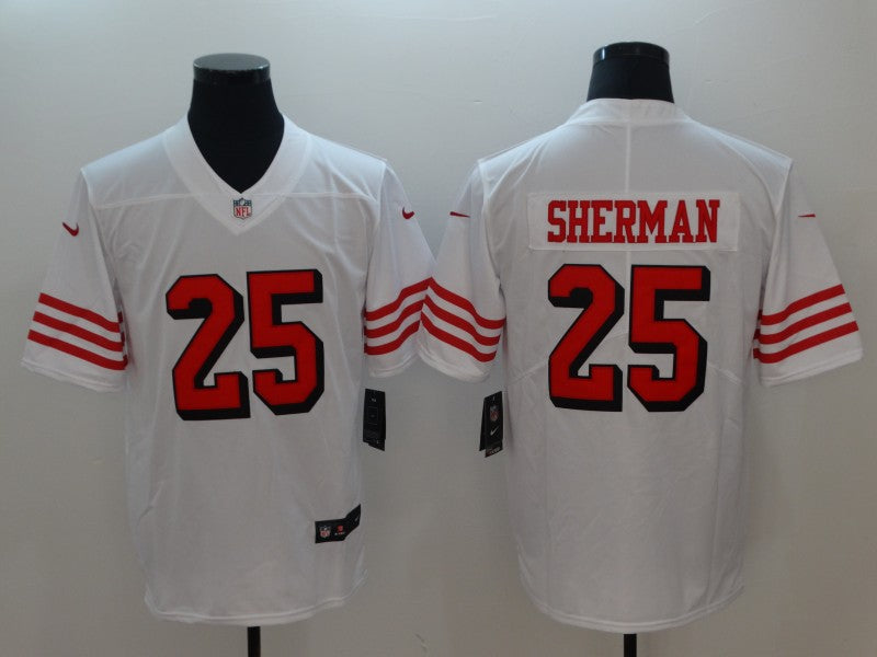 Men's San Francisco 49ers Richard Sherman White Game Player Jersey football jersey product view 1