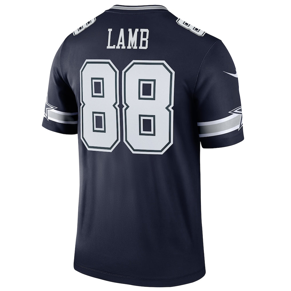 D.Cowboys #88 CeeDee Lamb Navy Legend Player Performance Top Jersey football jersey product view 1