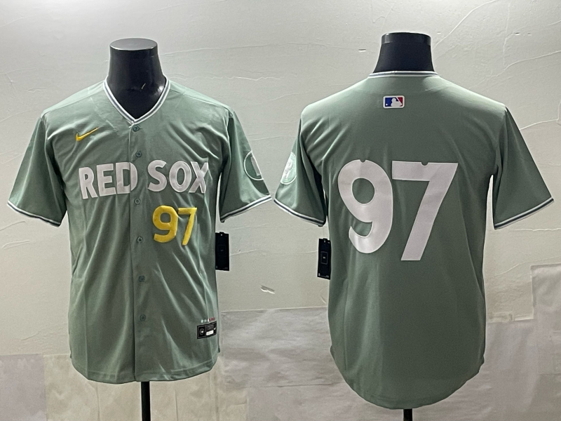 Men's Boston Red Sox Brian Rose Gray 2025 City Connect Limited Retired Player Jersey baseball jersey product view 1