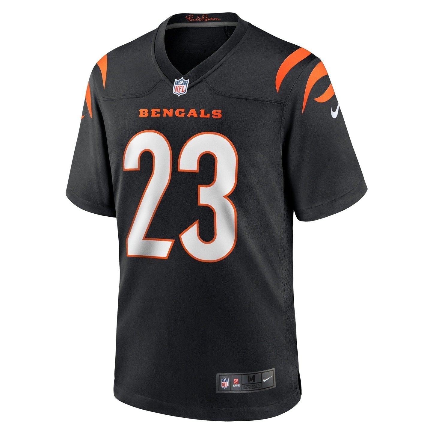 Daxton Hill Cincinnati Bengals Game Jersey - Black football jersey product view 2