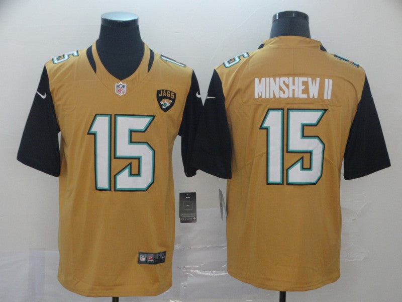 Men's Jacksonville Jaguars Gardner Minshew II #15 Gold Inverted Legend Jersey1 football jersey product view 1