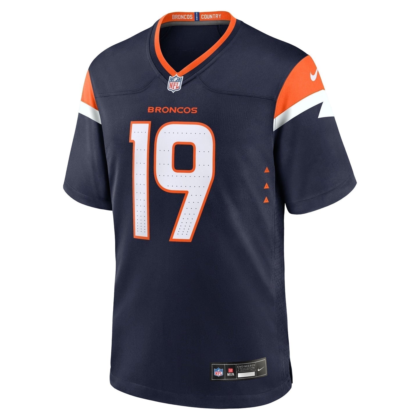Marvin Mims Jr Denver Broncos Alternate Game Jersey - Navy football jersey product view 2