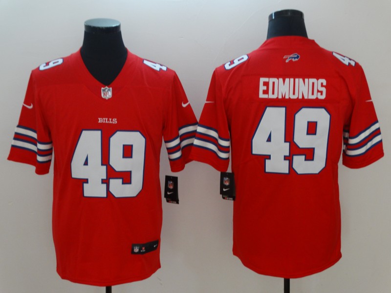 Men's Buffalo Bills Tremaine Edmunds #49 Red Game Player Jersey1 football jersey product view 1