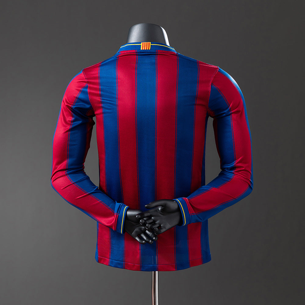Barcelona 09/10 Home Long Sleeve Player Version Retro Jersey sports jersey product view 2