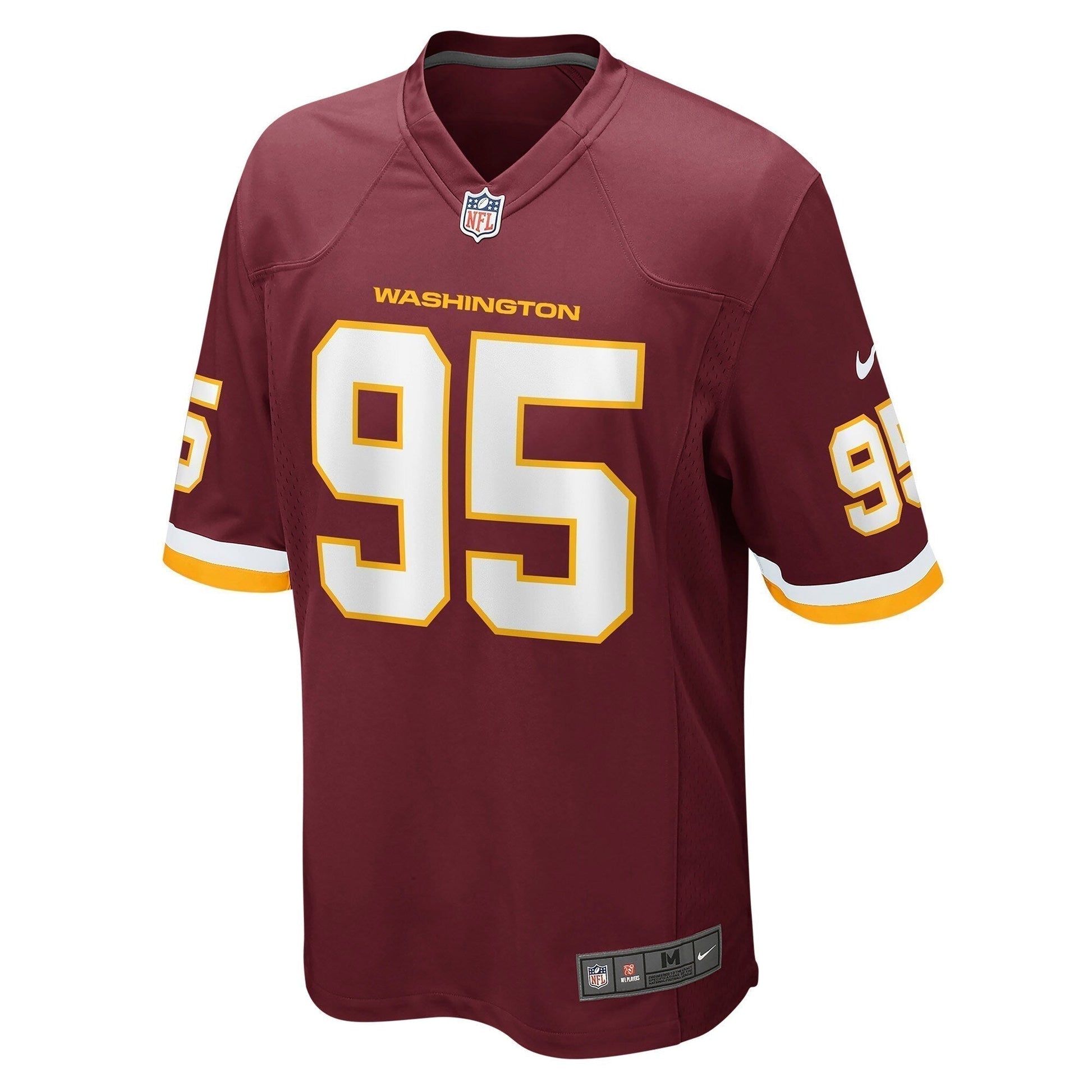 Casey Toohill Washington Football Team Game Jersey - Burgundy football jersey product view 2