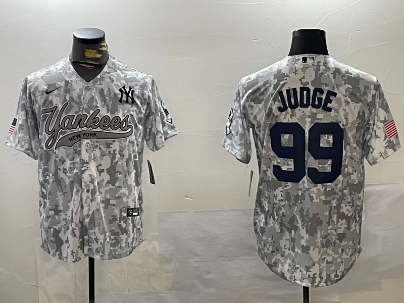 Men's New York Yankees Aaron Judge #99 Arctic Camo 2024 Salute to Service Limited Jersey baseball jersey product view 1