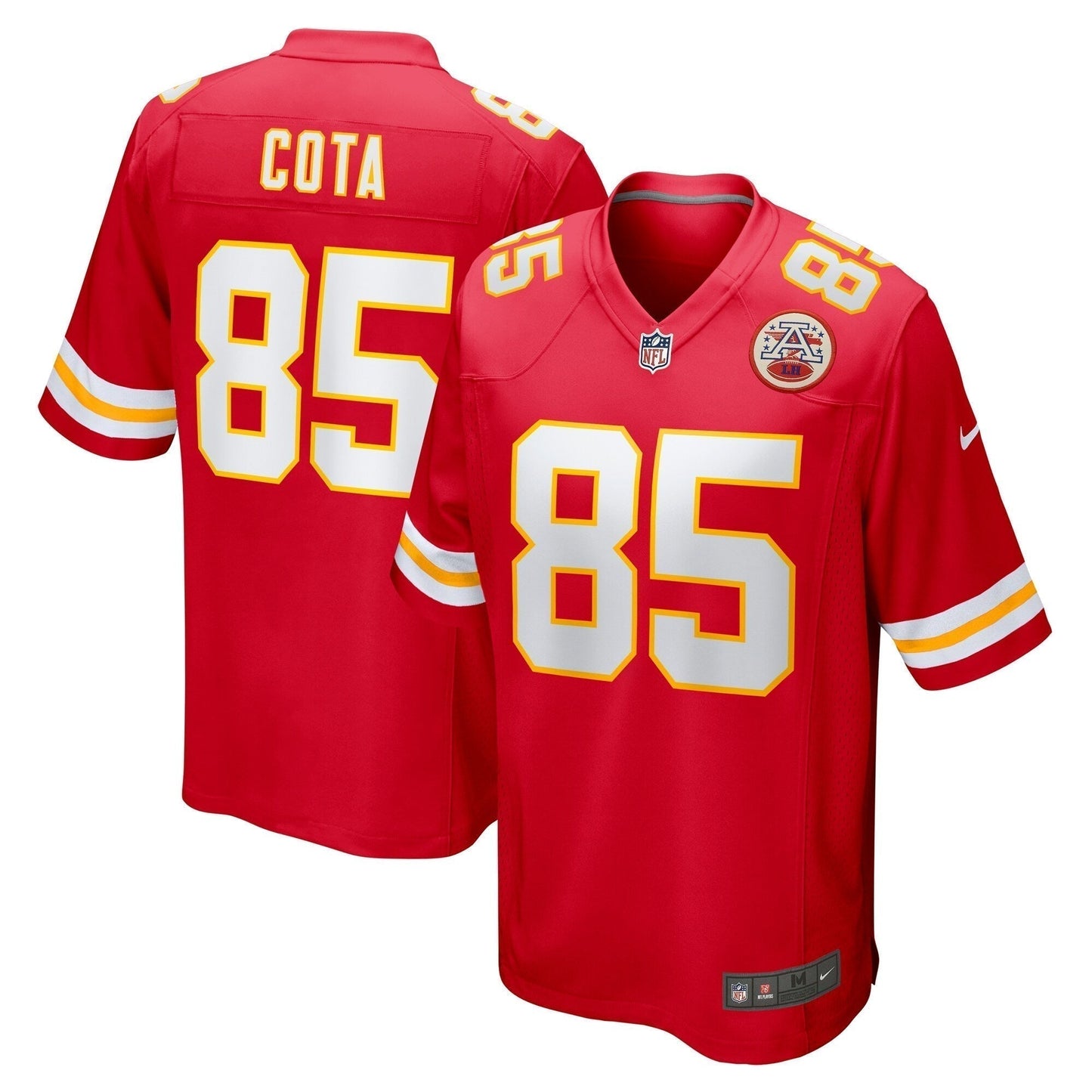 Chase Cota Kansas City Chiefs Game Jersey - Red football jersey product view 1