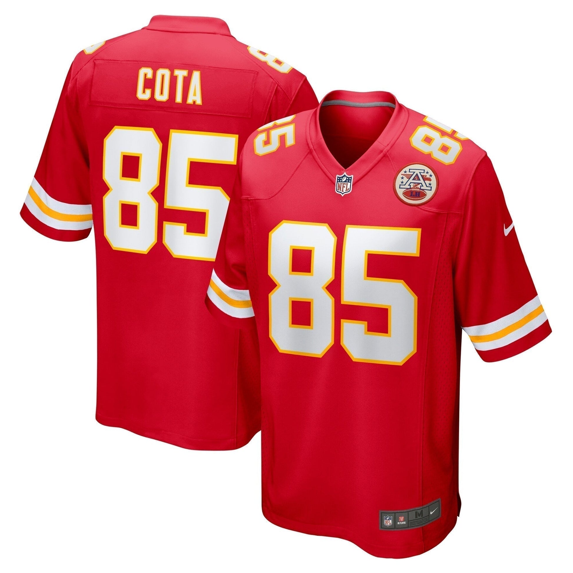 Chase Cota Kansas City Chiefs Game Jersey - Red football jersey product view 1
