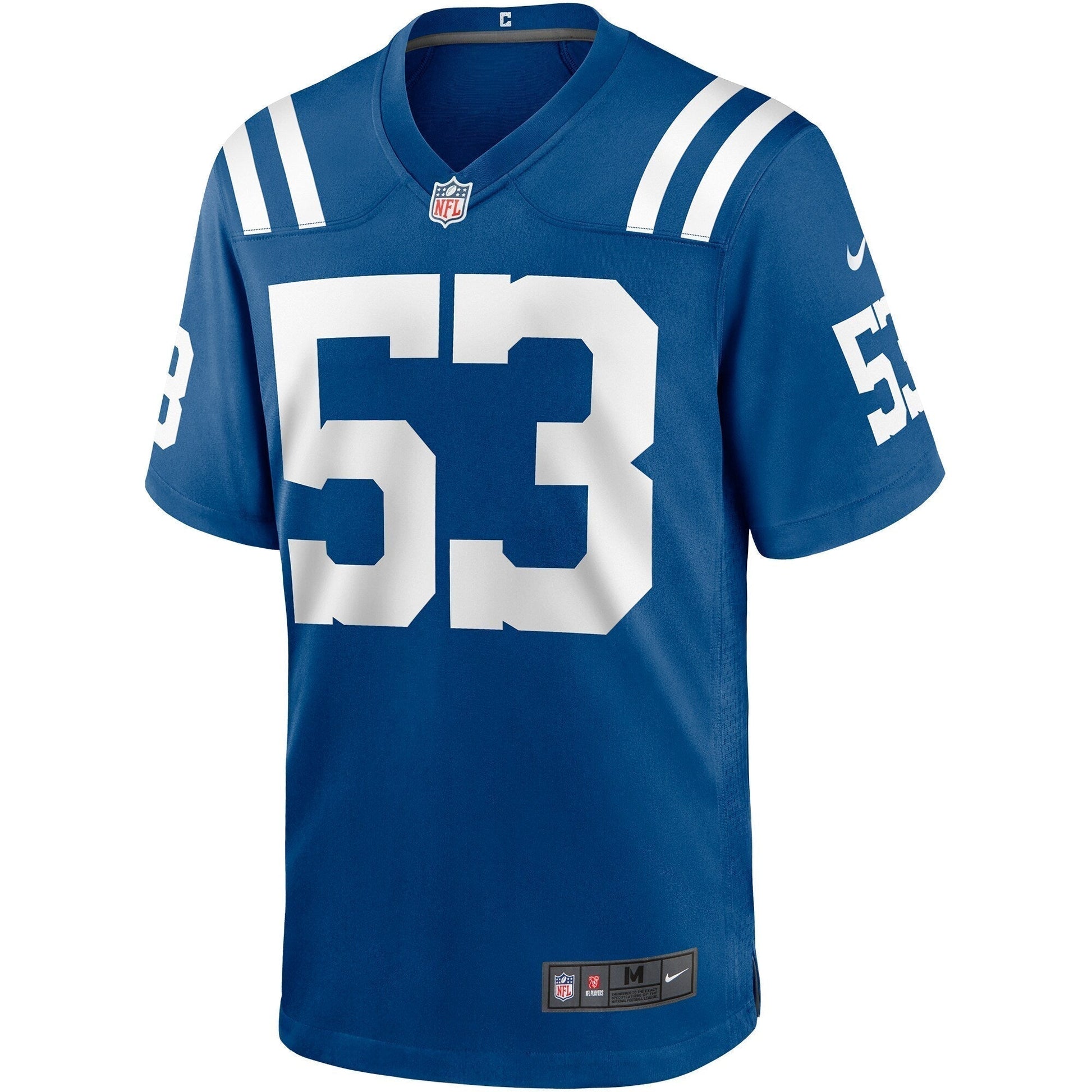 Shaquille Leonard Indianapolis Colts Game Jersey - Royal football jersey product view 2