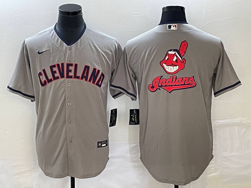 Men's Cleveland Guardians Gray Road Authentic Team Jersey baseball jersey product view 1