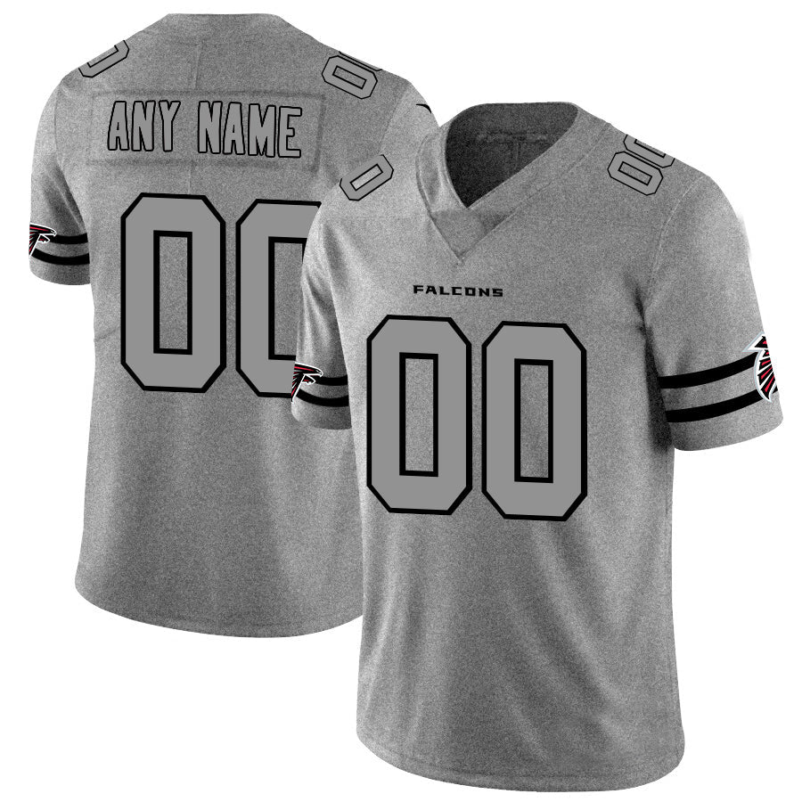 Custom1 Atlanta Falcons 2019 Gray Gridiron Gray Vapor Untouchable Limited Jersey1 Stitched American Football Jerseys football jersey product view 1