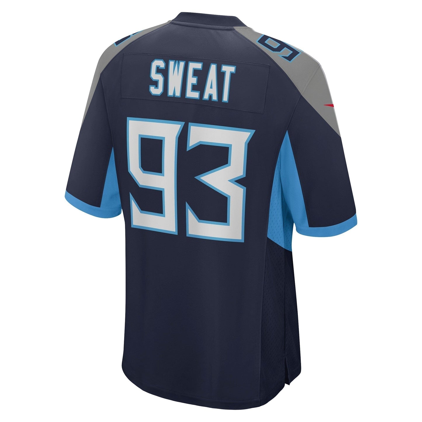 T'Vondre Sweat Tennessee Titans Team Game Jersey - Navy football jersey product view 3