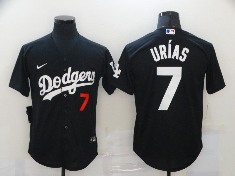 Men's Los Angeles Dodgers Julio Urias #7 Black Stitched Jersey1 baseball jersey product view 1
