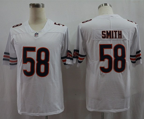 Men's Chicago Bears Roquan Smith #58 White Player Game Jersey1 football jersey product view 1