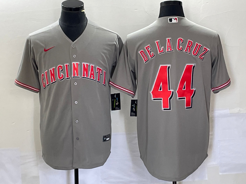 Men's Cincinnati Reds Elly De La Cruz #44 Gray Alternate Replica Jersey baseball jersey product view 1