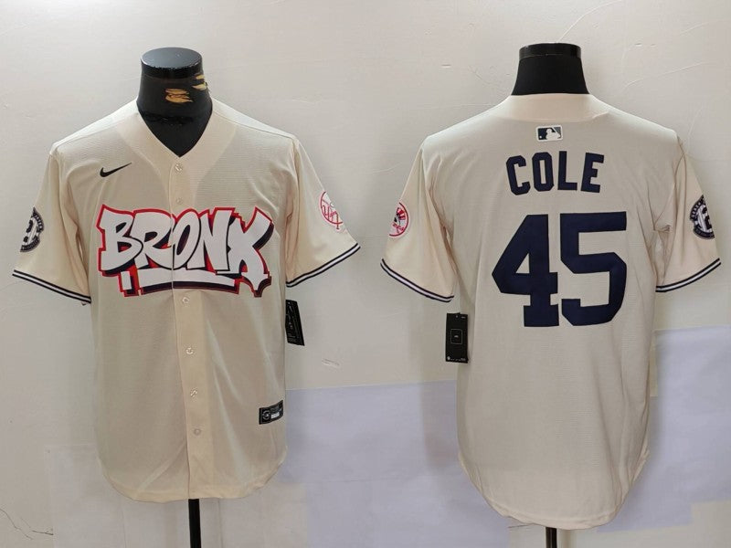 Men's New York Yankees Gerrit Cole Cream Limited Player Jersey baseball jersey product view 1