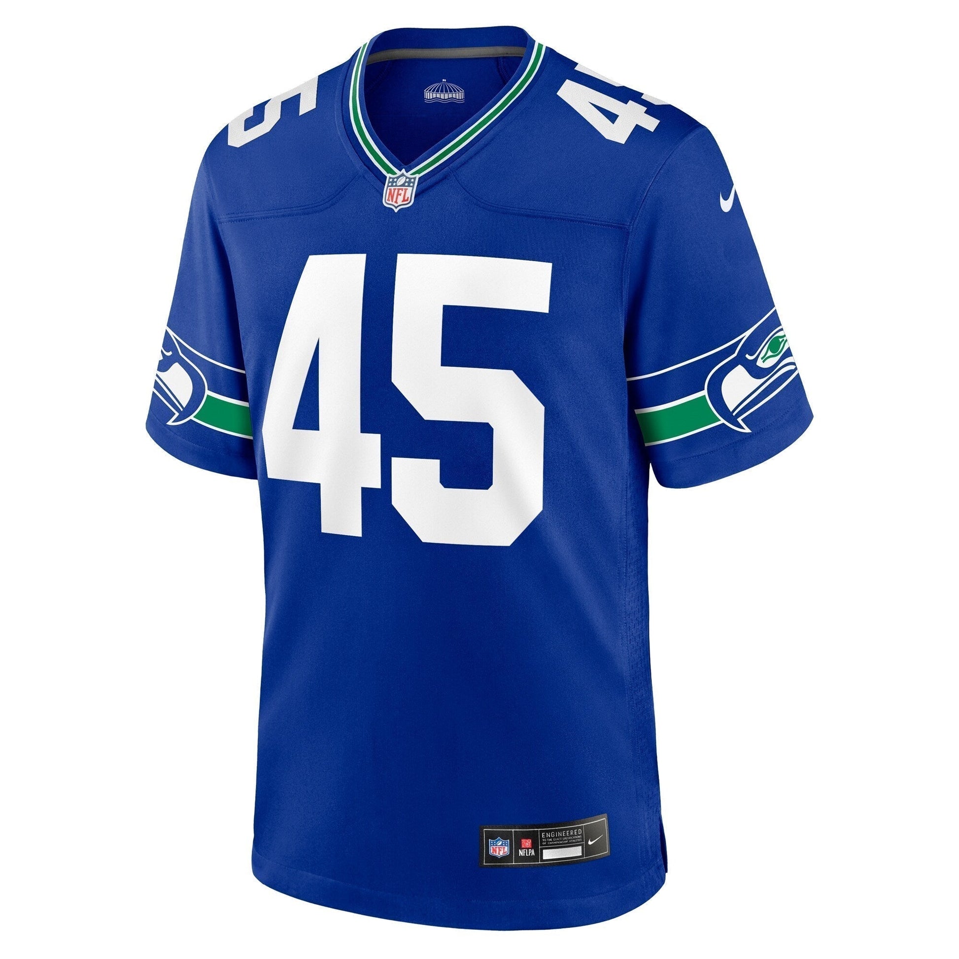 Kenny Easley Seattle Seahawks Throwback Retired Game Jersey - Royal football jersey product view 2