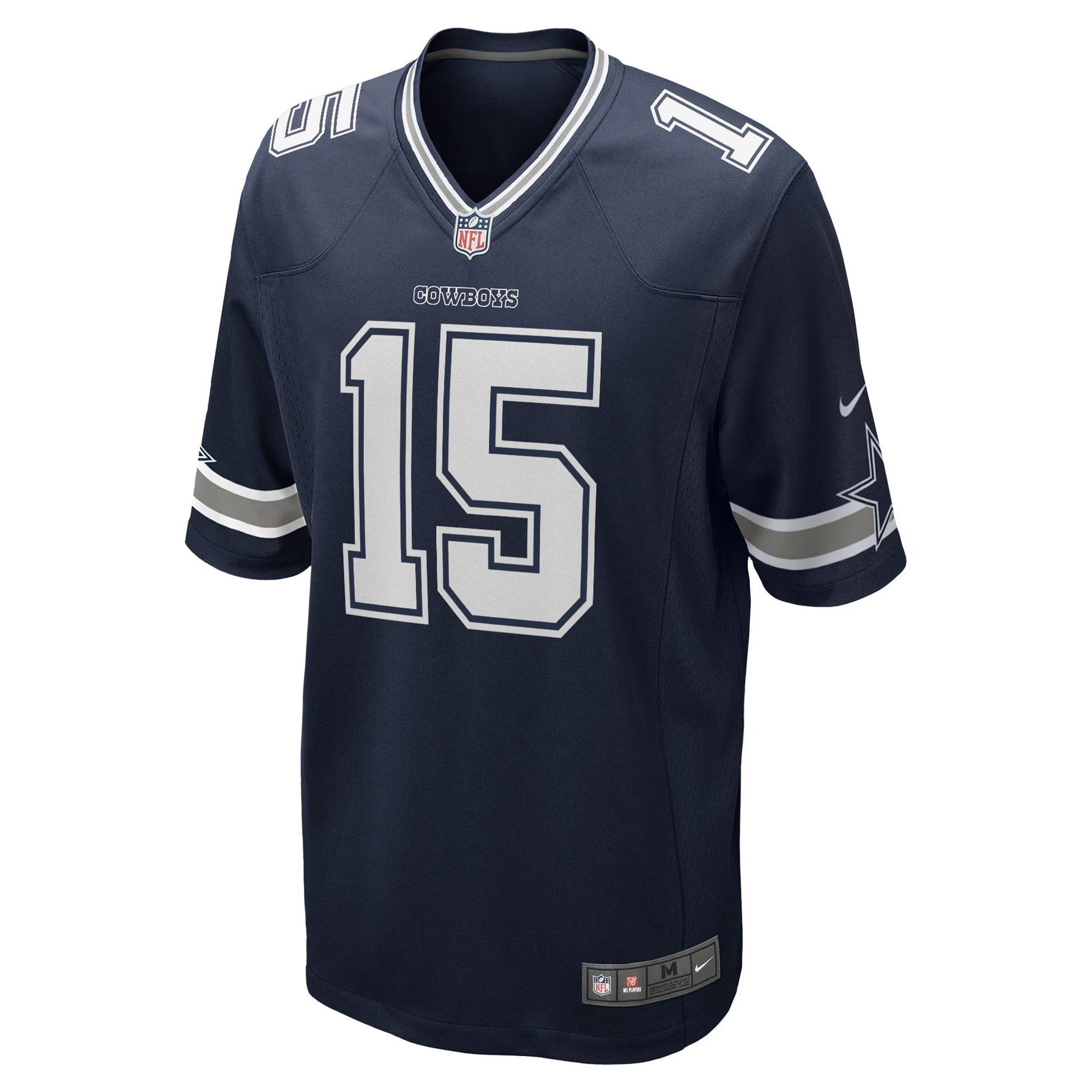 Dallas Cowboys Ezekiel Elliott Navy Team Game Jersey football jersey product view 1
