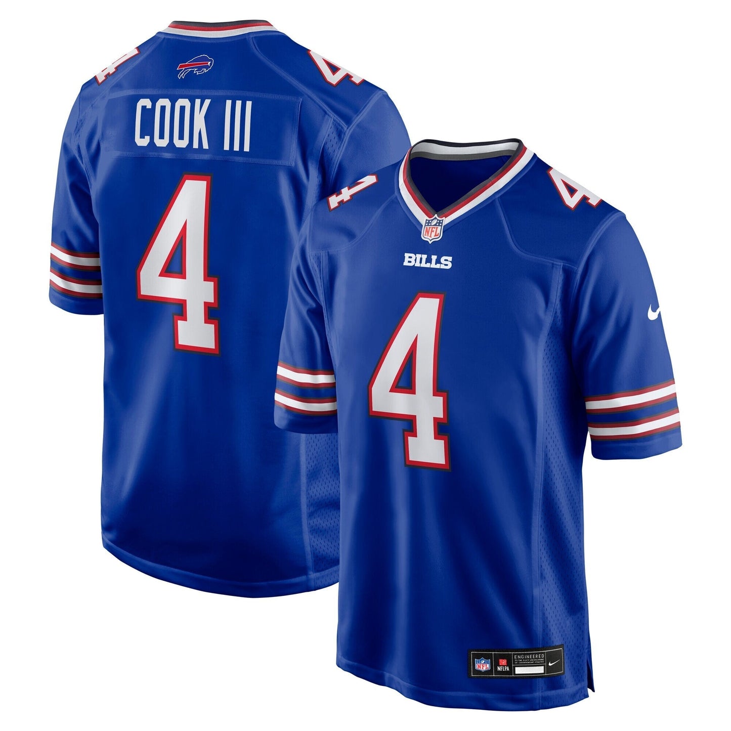 Buffalo Bills James Cook III Royal Team Game Jersey football jersey product view 1