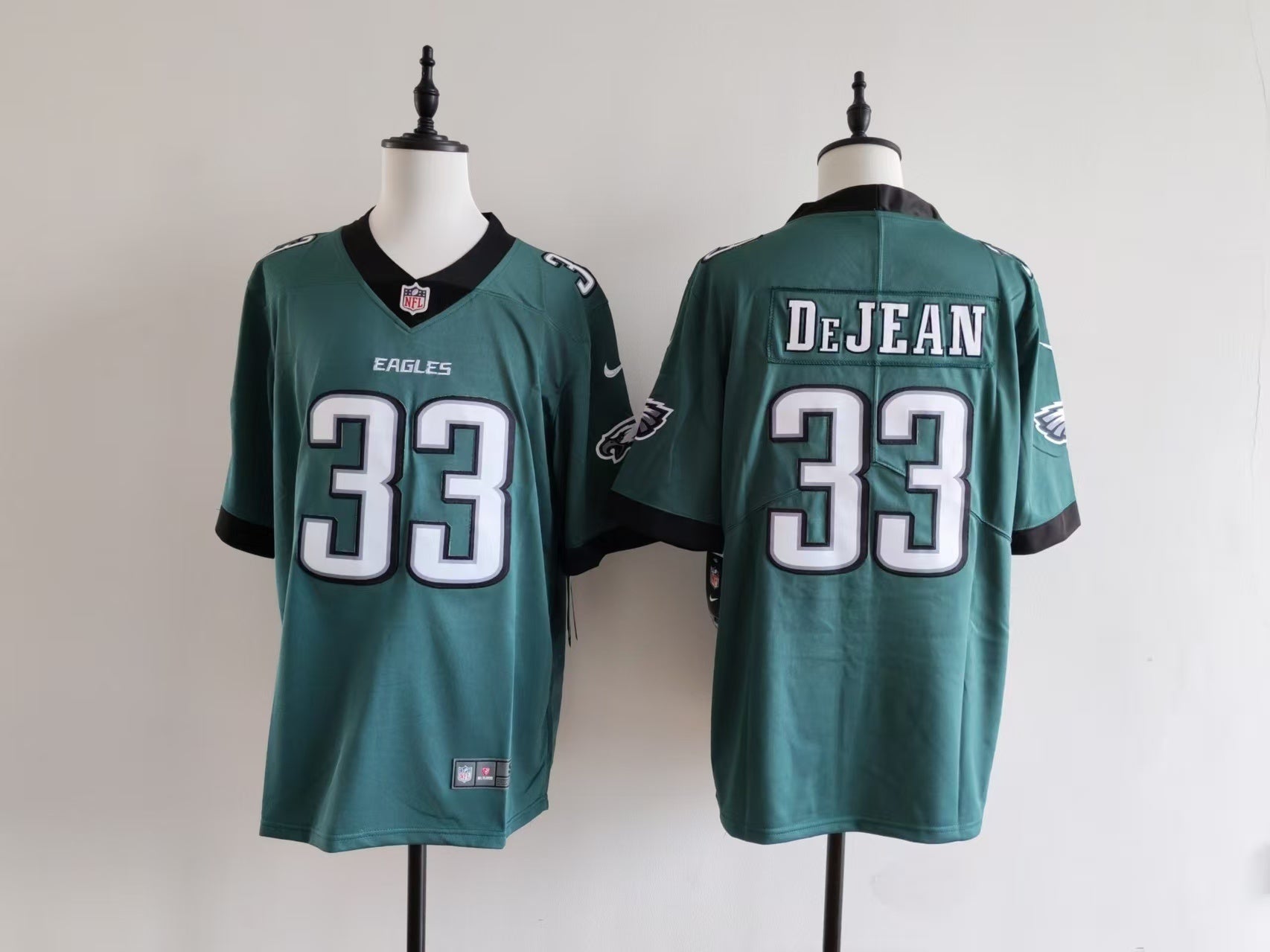 Men's Philadelphia Eagles Cooper DeJean Jersey-Midnight Green football jersey product view 1