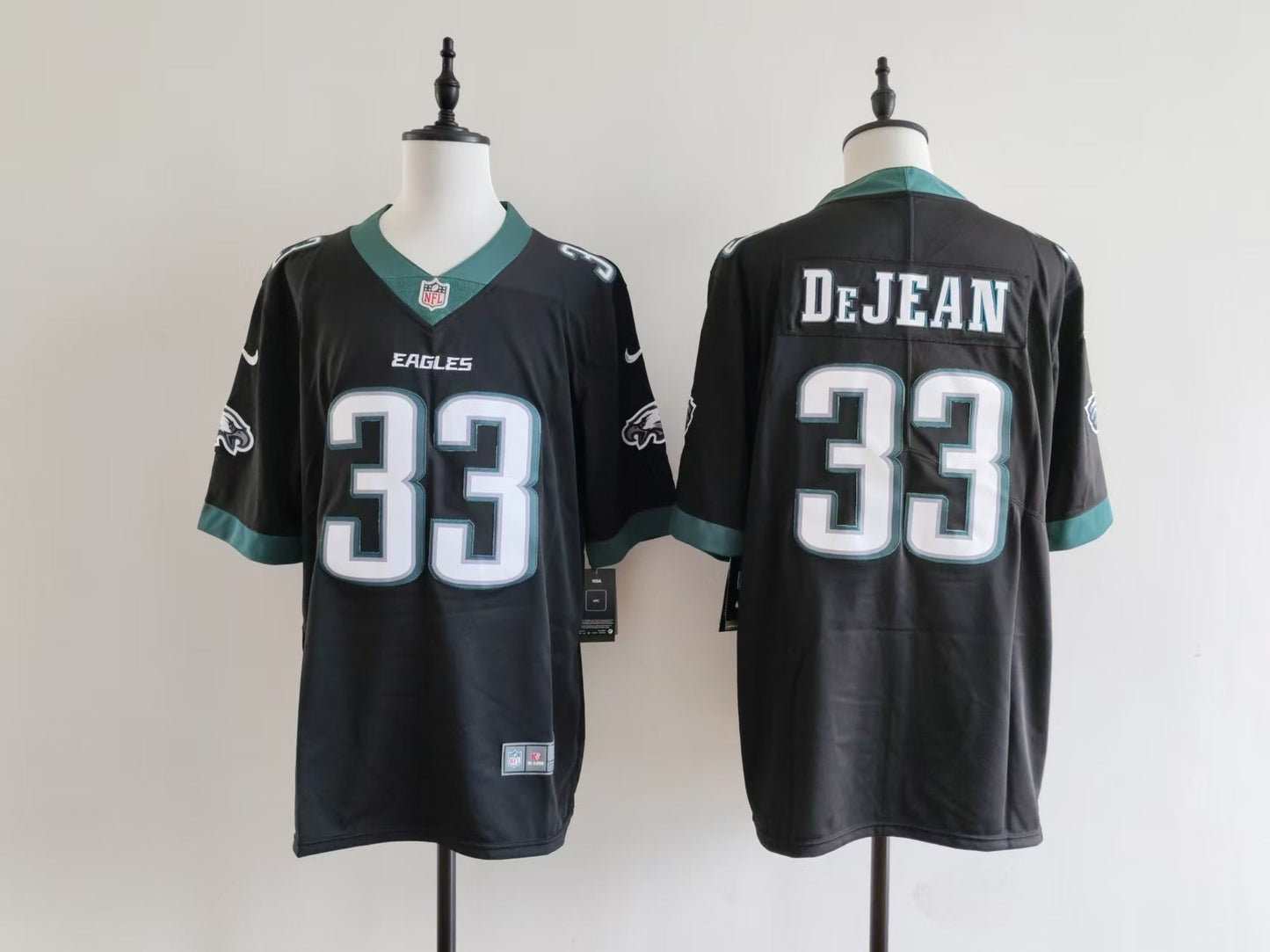 Men's Philadelphia Eagles Cooper DeJean Jersey-Black football jersey product view 1