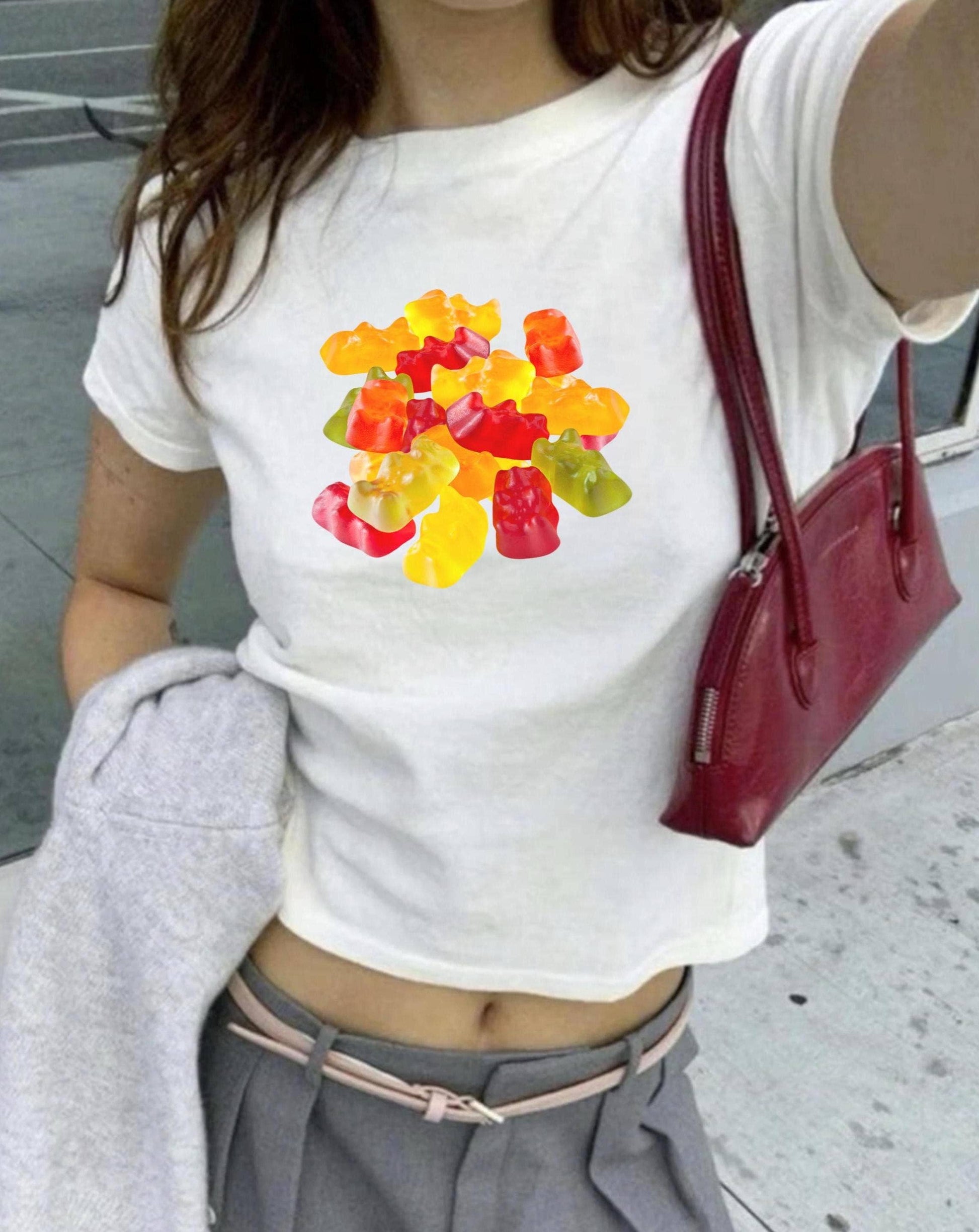 Gummy Bears Candy Graphic Tee 90S Aesthetic Unisex T-shirt, Sweatshirt, Hoodie, Long Sleeve Tee - T-Shirt, Sweatshirt, Hoodie