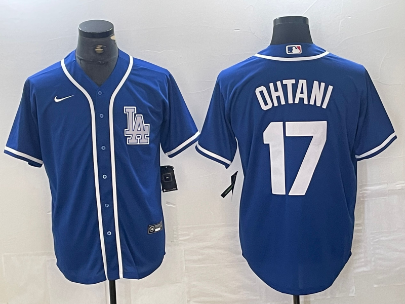 Men's Los Angeles Dodgers Shohei Ohtani #17 Blue Limited Player Jersey1 baseball jersey product view 1