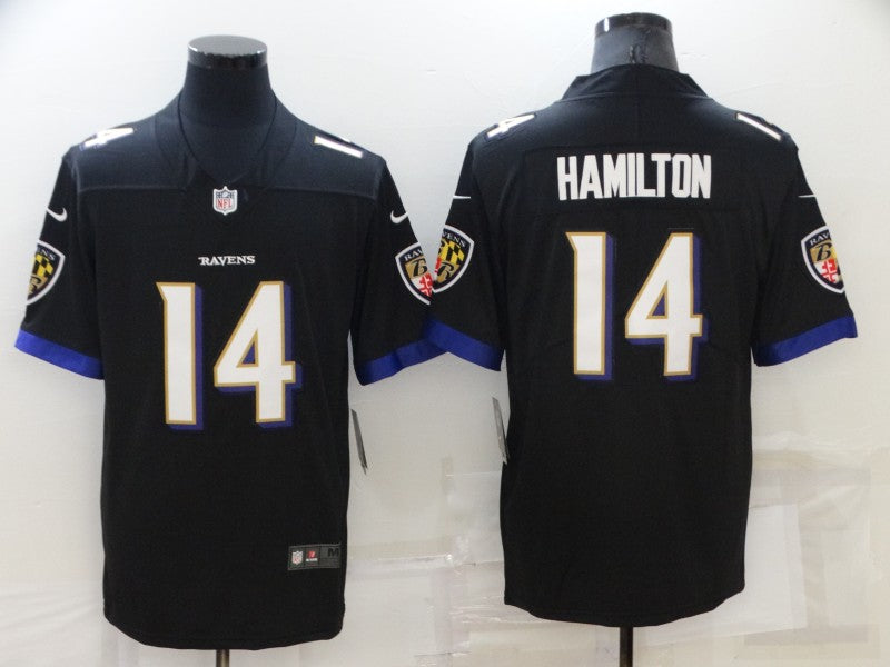 Men's Baltimore Ravens Kyle Hamilton Black Game Jersey football jersey product view 1