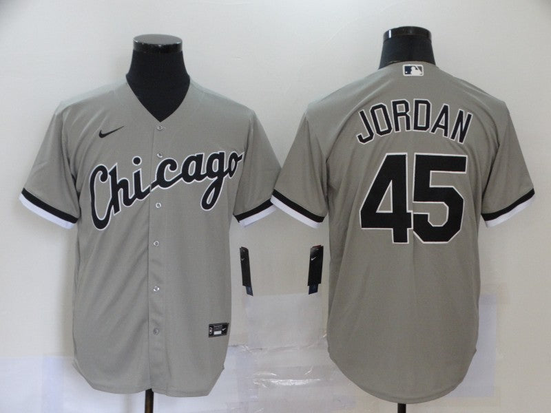 Men's Chicago White Sox Michael Jordan #45 Gray Replica Baseball Jersey baseball jersey product view 1