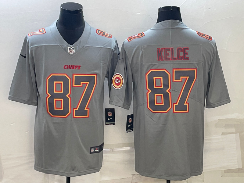 Men's Kansas City Chiefs Travis Kelce Grey Game Jersey football jersey product view 1