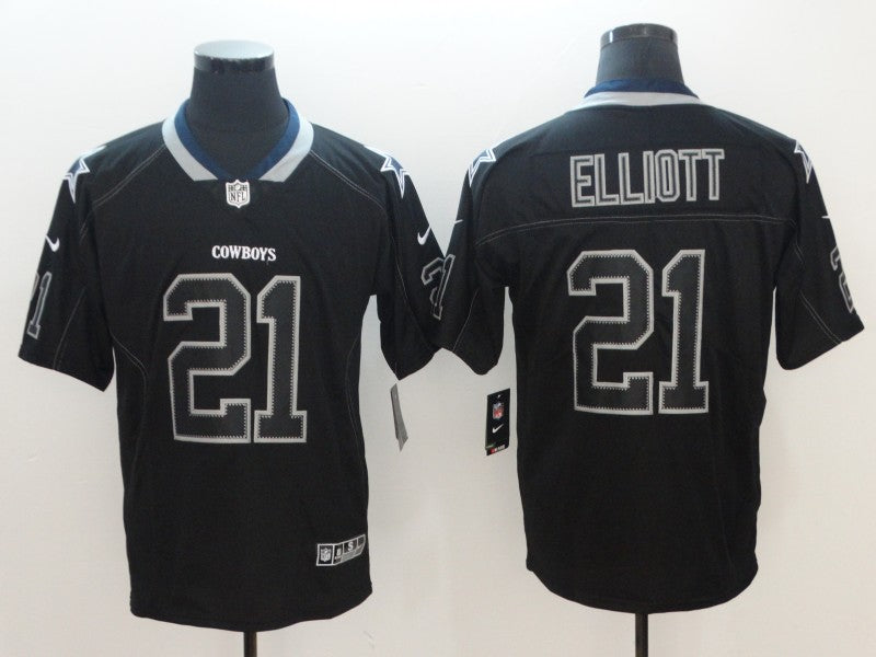 Men's Dallas Cowboys Ezekiel Elliott #21 Black Alternate Game Jersey1 football jersey product view 1