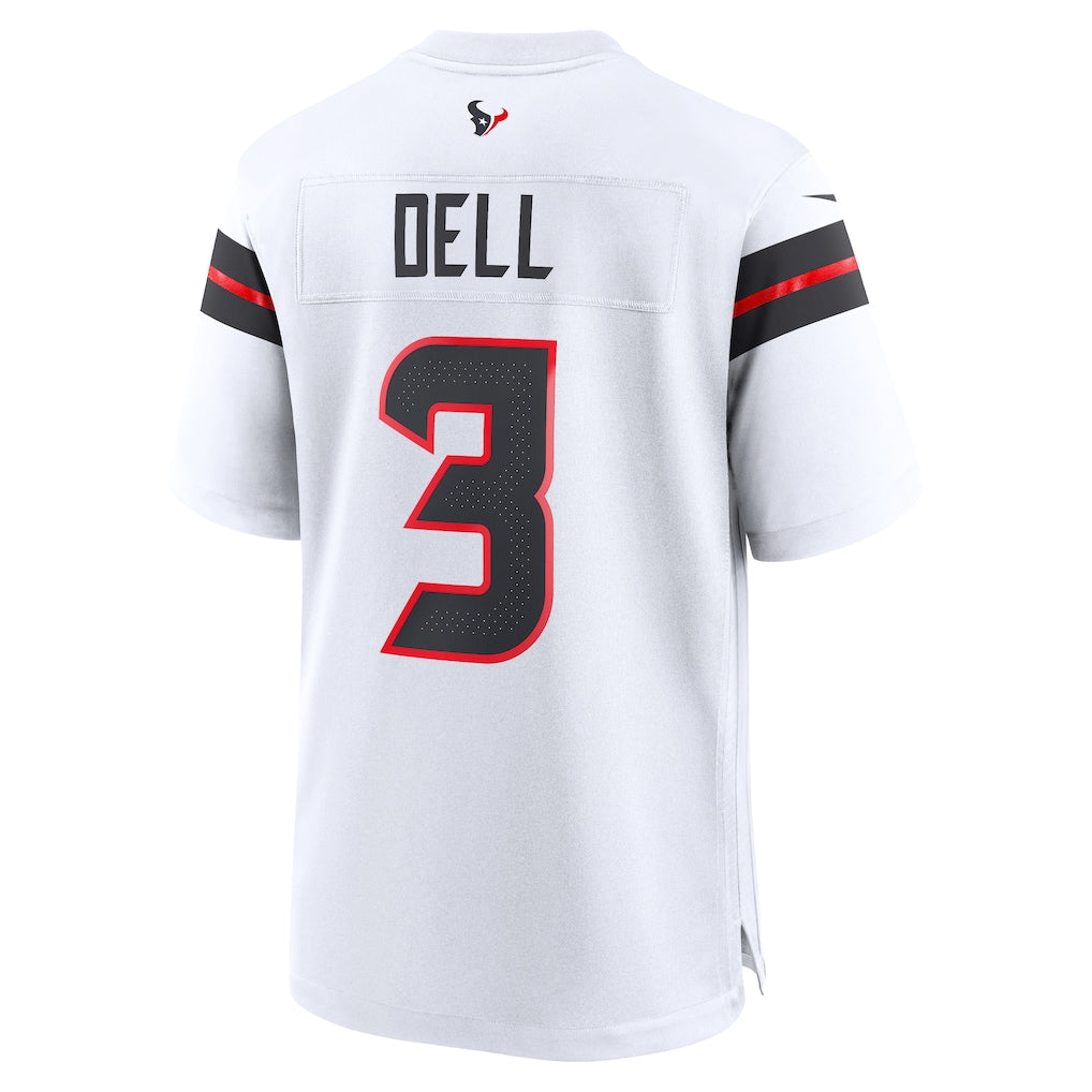 H.Texans #3 Tank Dell White Game Jersey football jersey product view 1