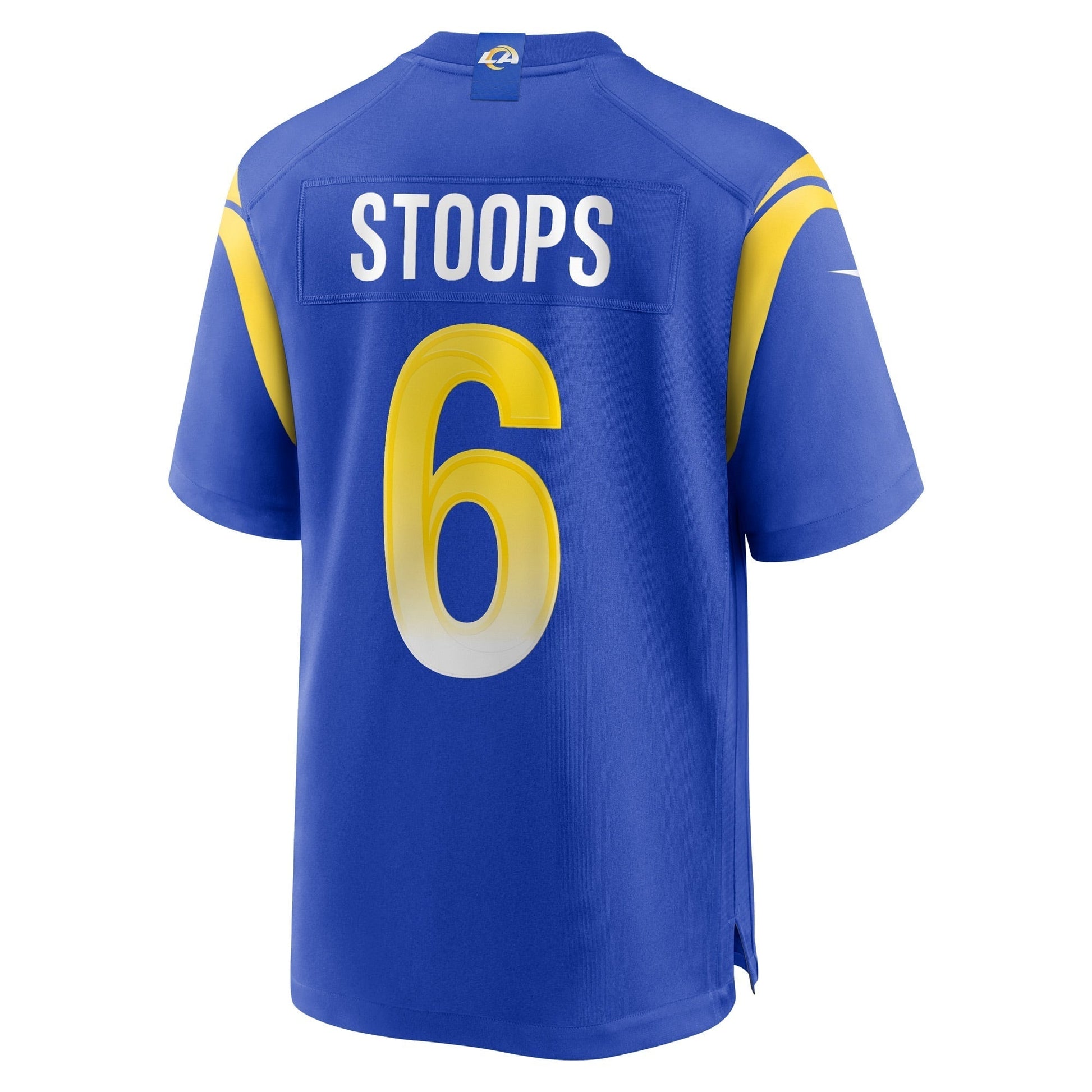 Drake Stoops Los Angeles Rams Game Jersey - Royal football jersey product view 3