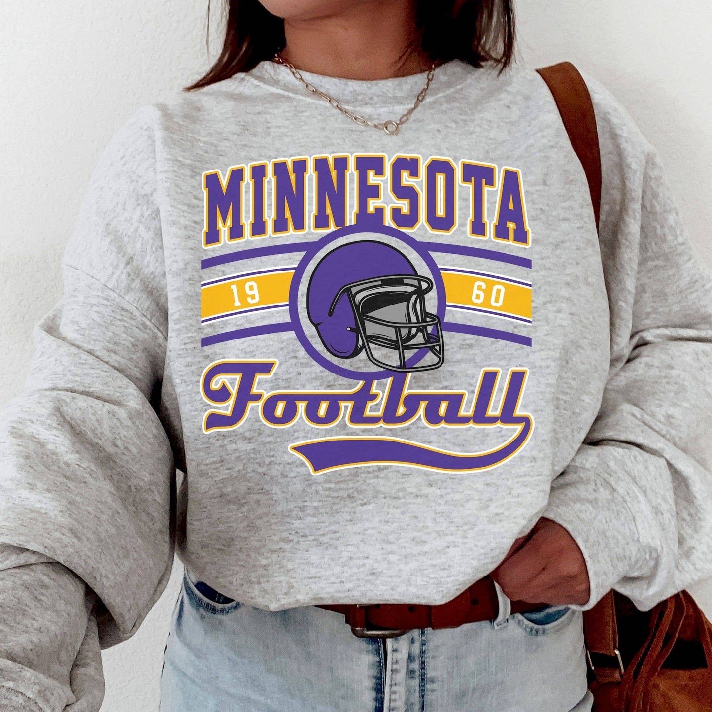 Vintage Minnesota Football Sweatshirt  the Vikes Fan Gift Unisex T-shirt, Sweatshirt, Hoodie, Long Sleeve Tee - T-Shirt, Sweatshirt, Hoodie