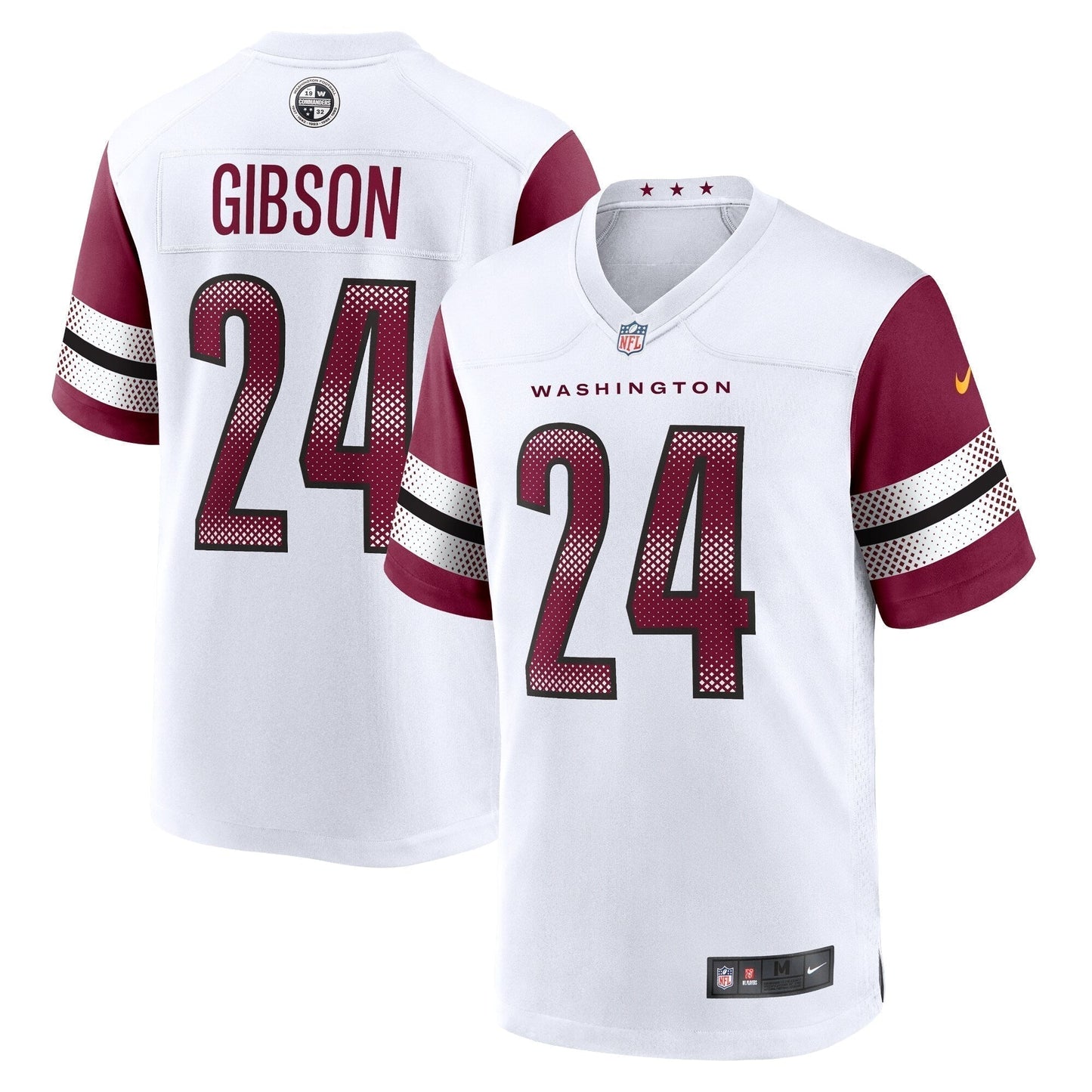 Antonio Gibson Washington Commanders Game Jersey - White football jersey product view 1