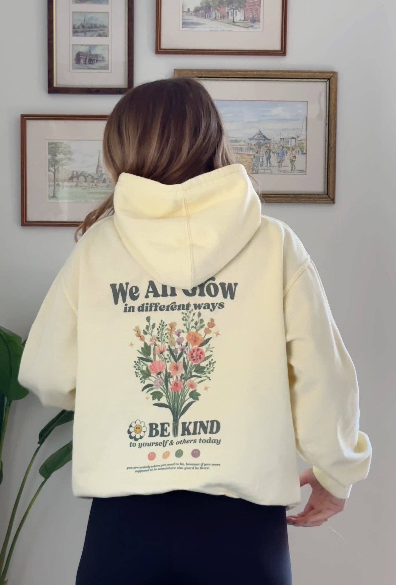 We All Grow in Different Ways Light Yellow Hoodie Unisex T-shirt, Sweatshirt, Hoodie, Long Sleeve Tee - T-Shirt, Sweatshirt, Hoodie