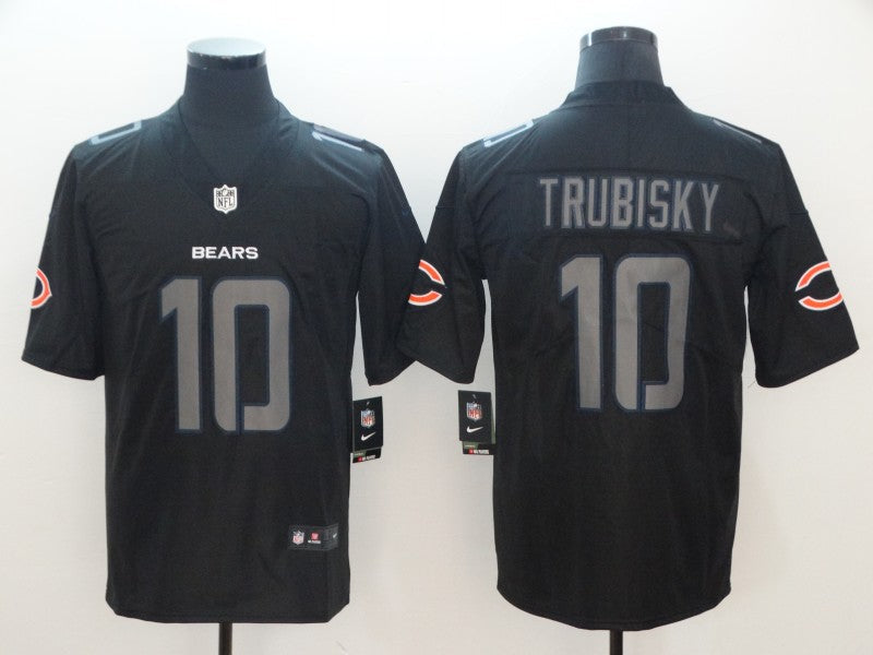 Men's Chicago Bears Mitch Trubisky #10 Black Game Player Jersey1 football jersey product view 1