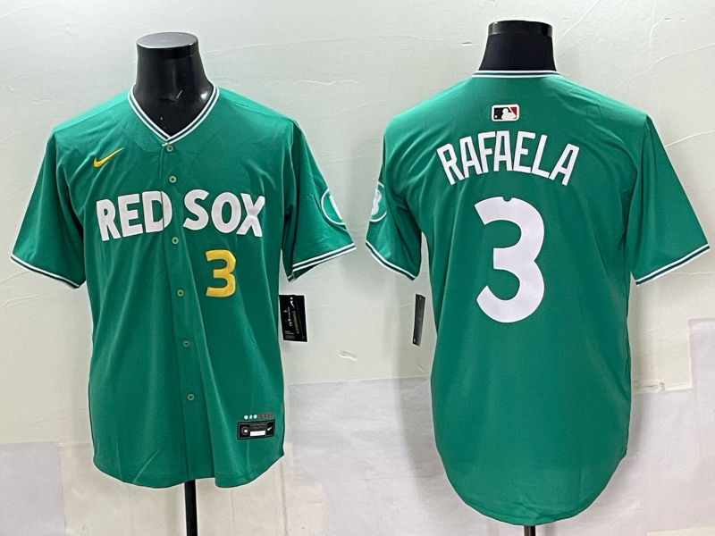 Men's Boston Red Sox Ceddanne Rafaela #3 Green 2025 City Connect Replica Player Jersey baseball jersey product view 1