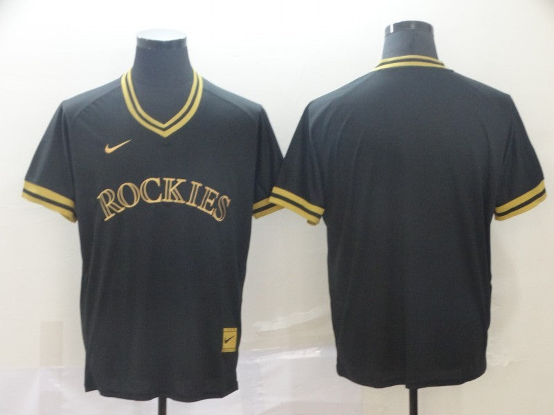 Men's Colorado Rockies Black Replica Blank Jersey1 baseball jersey product view 1