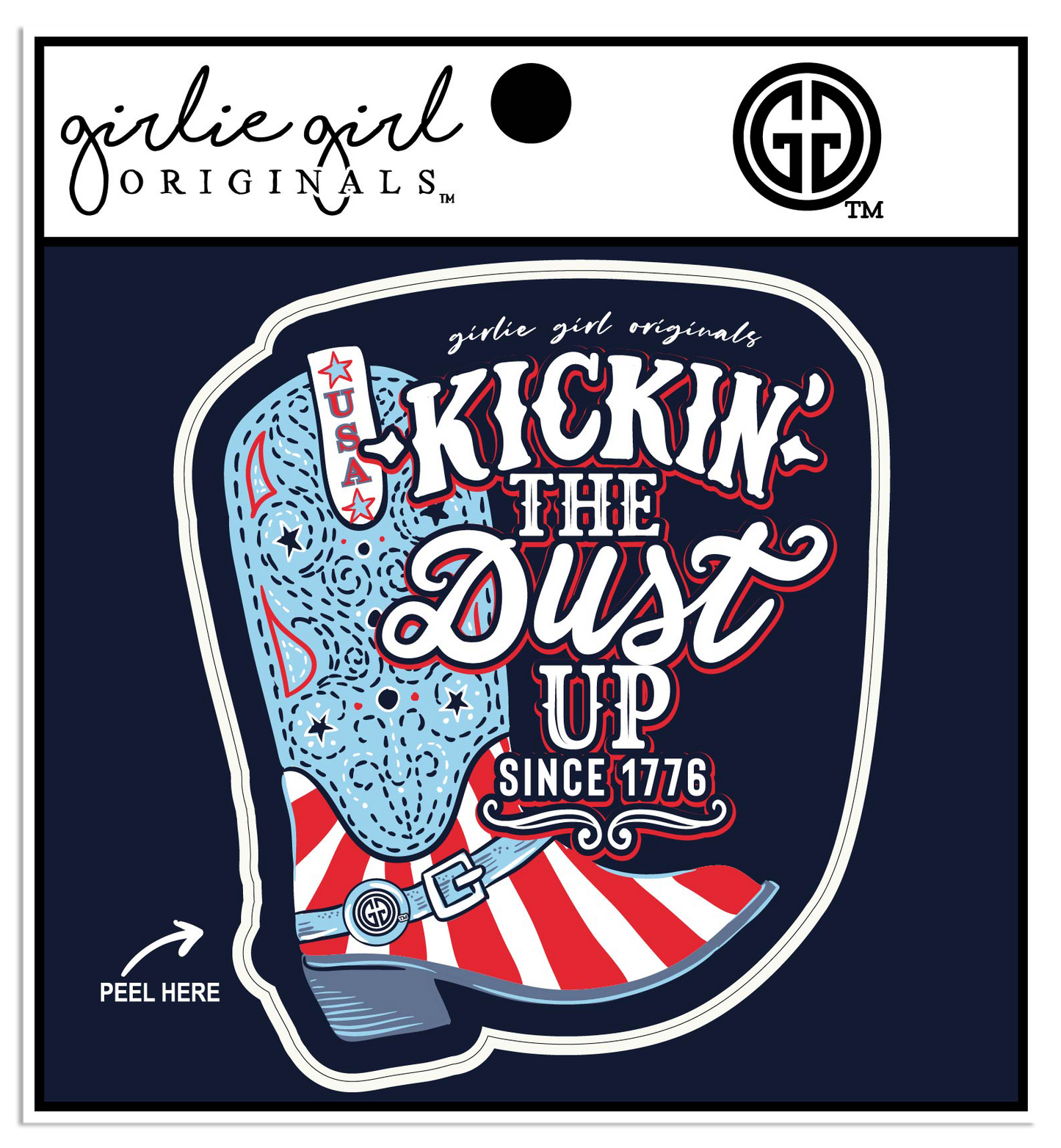 Decal/Sticker Kickin USA 2466 Unisex T-shirt, Sweatshirt, Hoodie, Long Sleeve Tee - T-Shirt, Sweatshirt, Hoodie